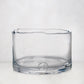 Bob Scissor-Cut Glass Low Bowl, 10"Dia x 6"H, clear mouth-blown glass with unique hand-sheared rim.