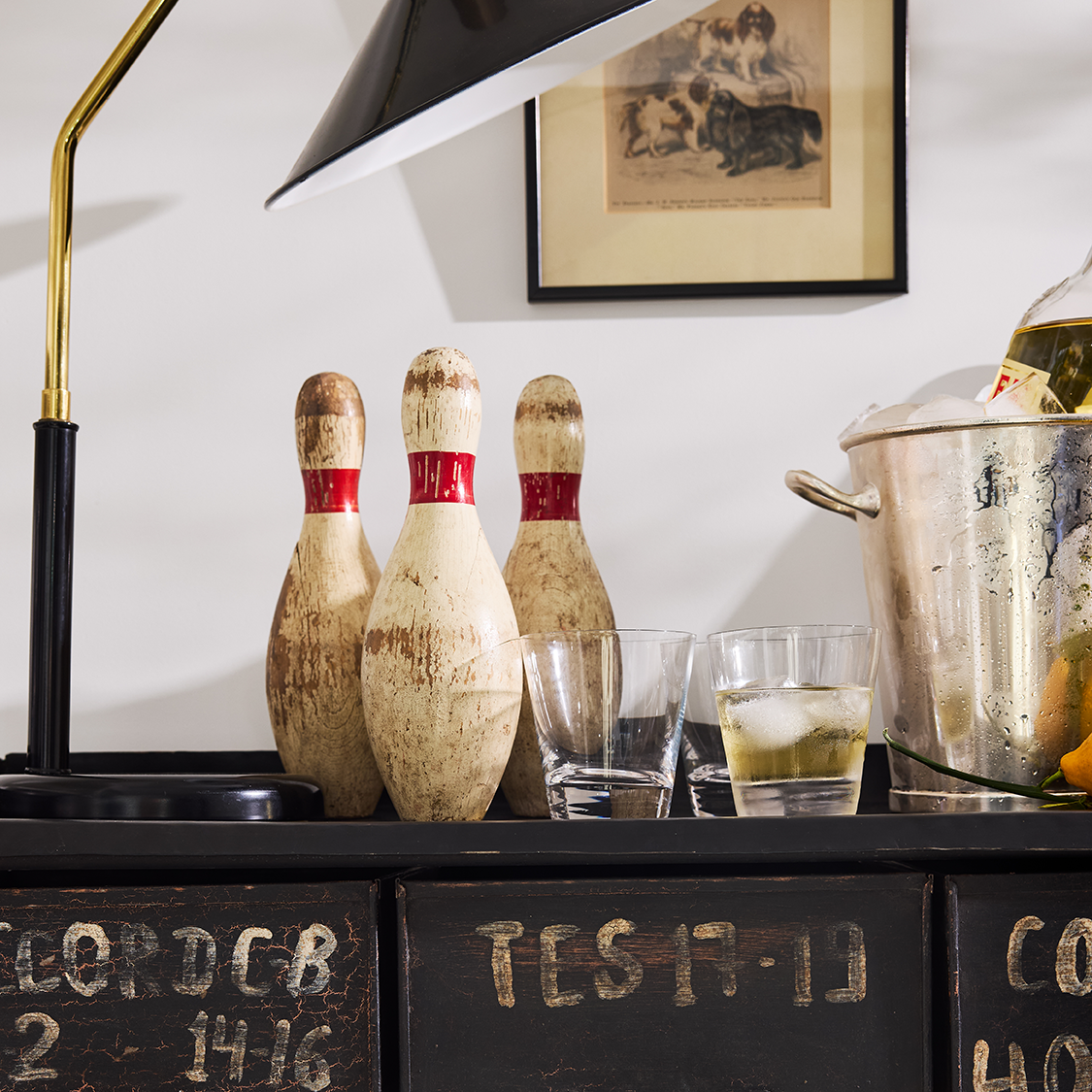 Vintage Wood Bowling Pins