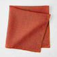 Brick Red Embroidered Tipped Stitch Linen Napkin