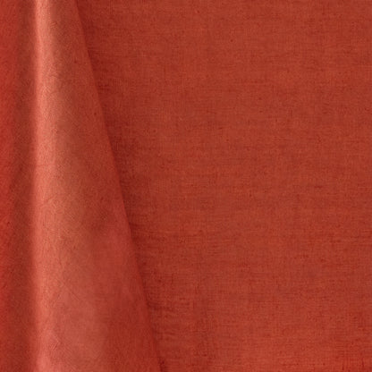 Brick Red Embroidered Tipped Stitch Linen Tablecloth