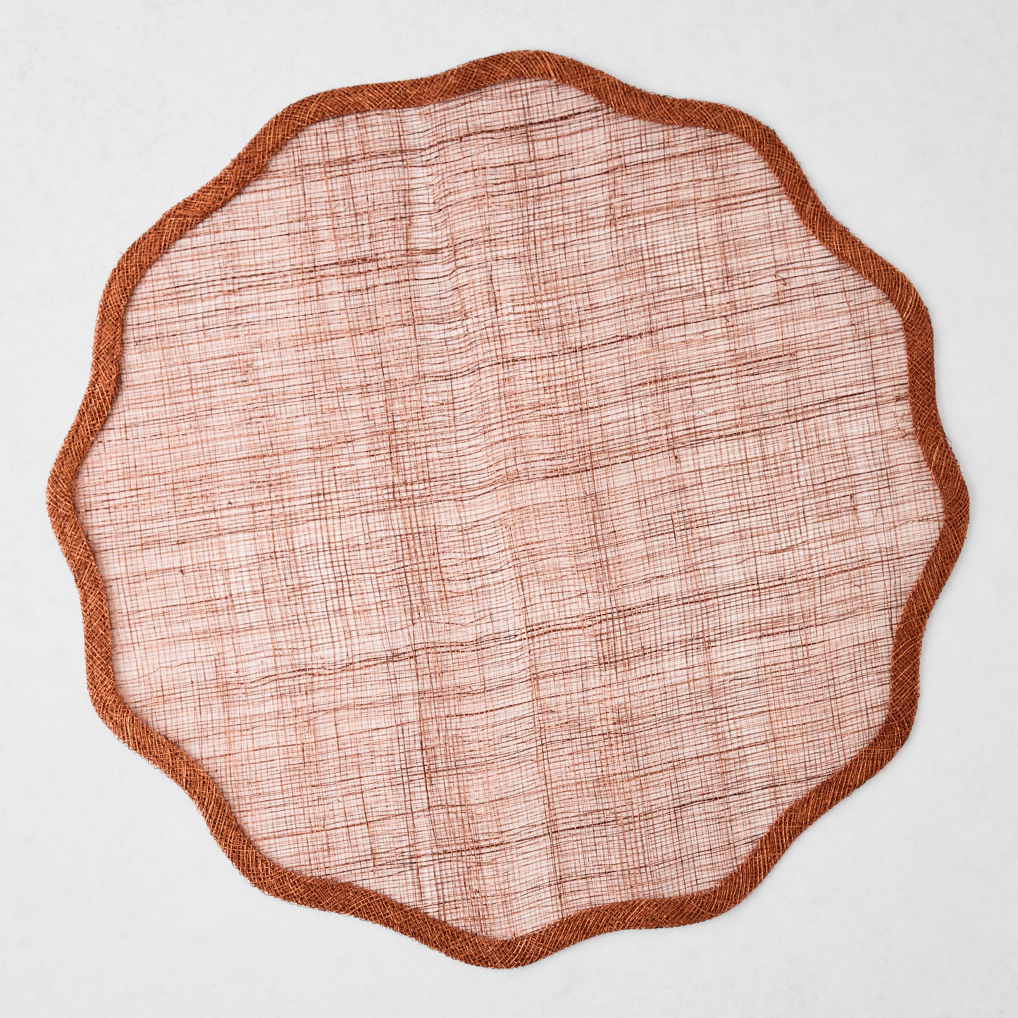 Brick Red Tonal Newport Scallop Placemat