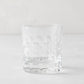 Clear eco-crystal old fashioned glass with bubble pattern, 11oz.