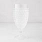 Clear acrylic wine glass with a textured bubble design, 14.6oz, 7.5"H.