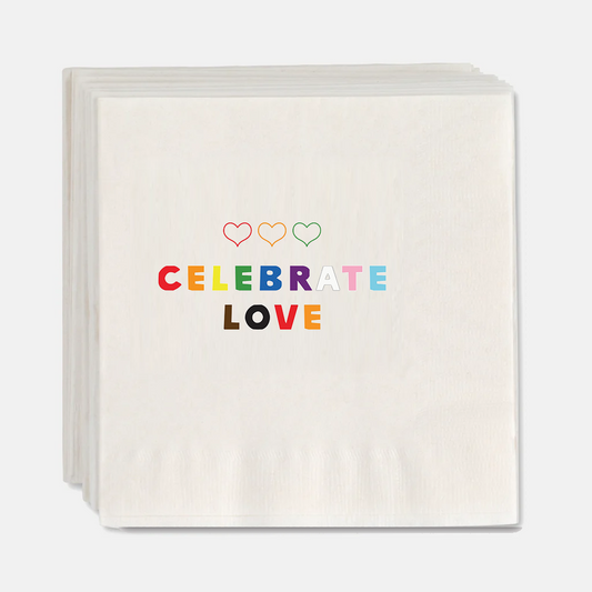 "Celebrate Love" Cocktail Napkins, Set of 50