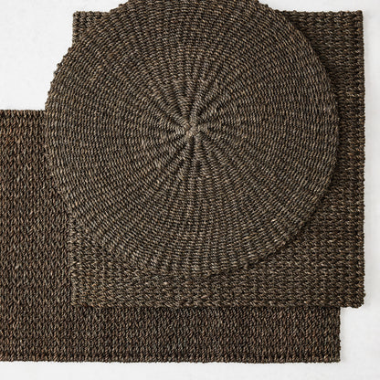 Chocolate Brown Abaca Rectangle Woven Placemat
