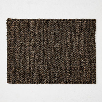 Chocolate Brown Abaca Rectangle Woven Placemat
