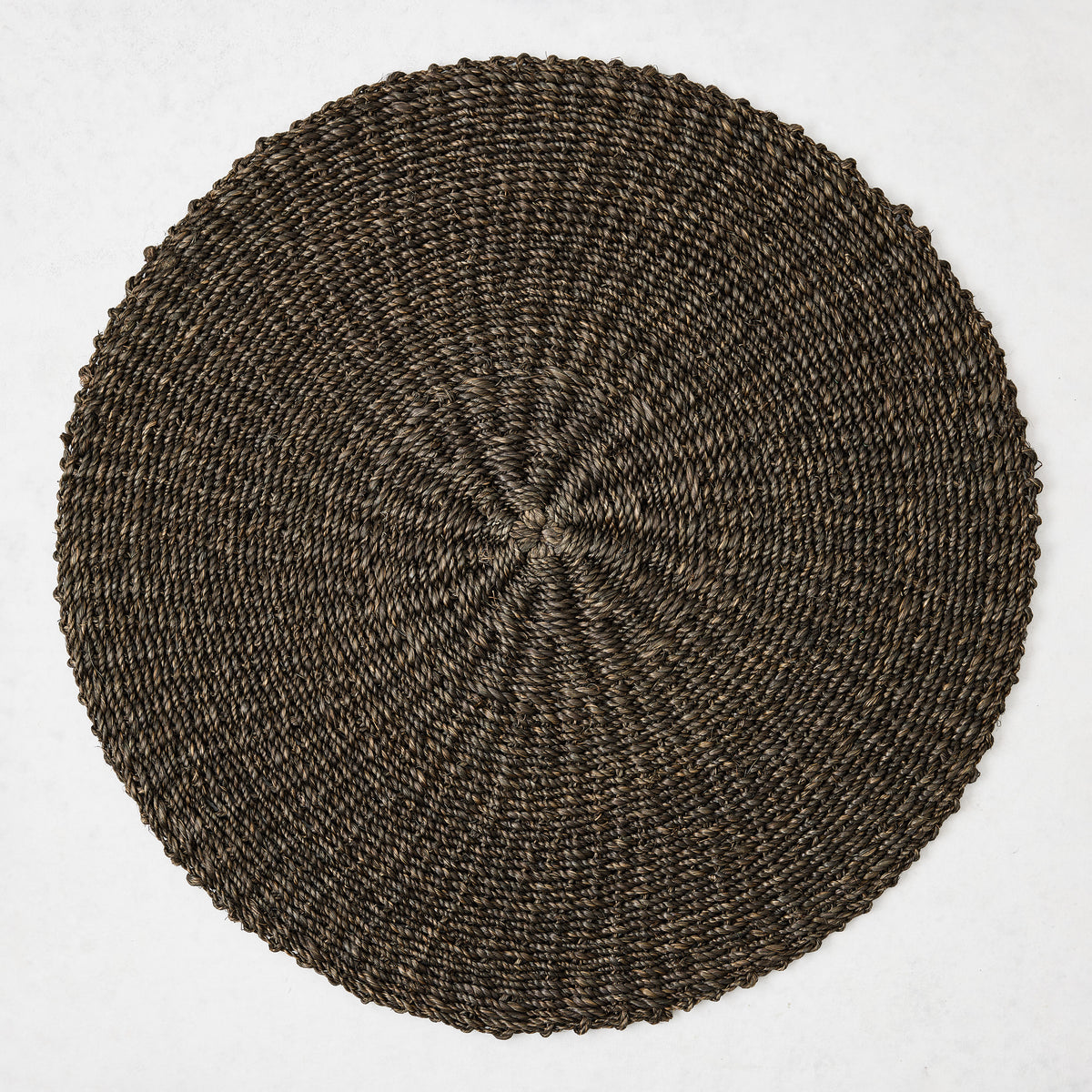 Chocolate Brown Abaca Round Woven Placemat