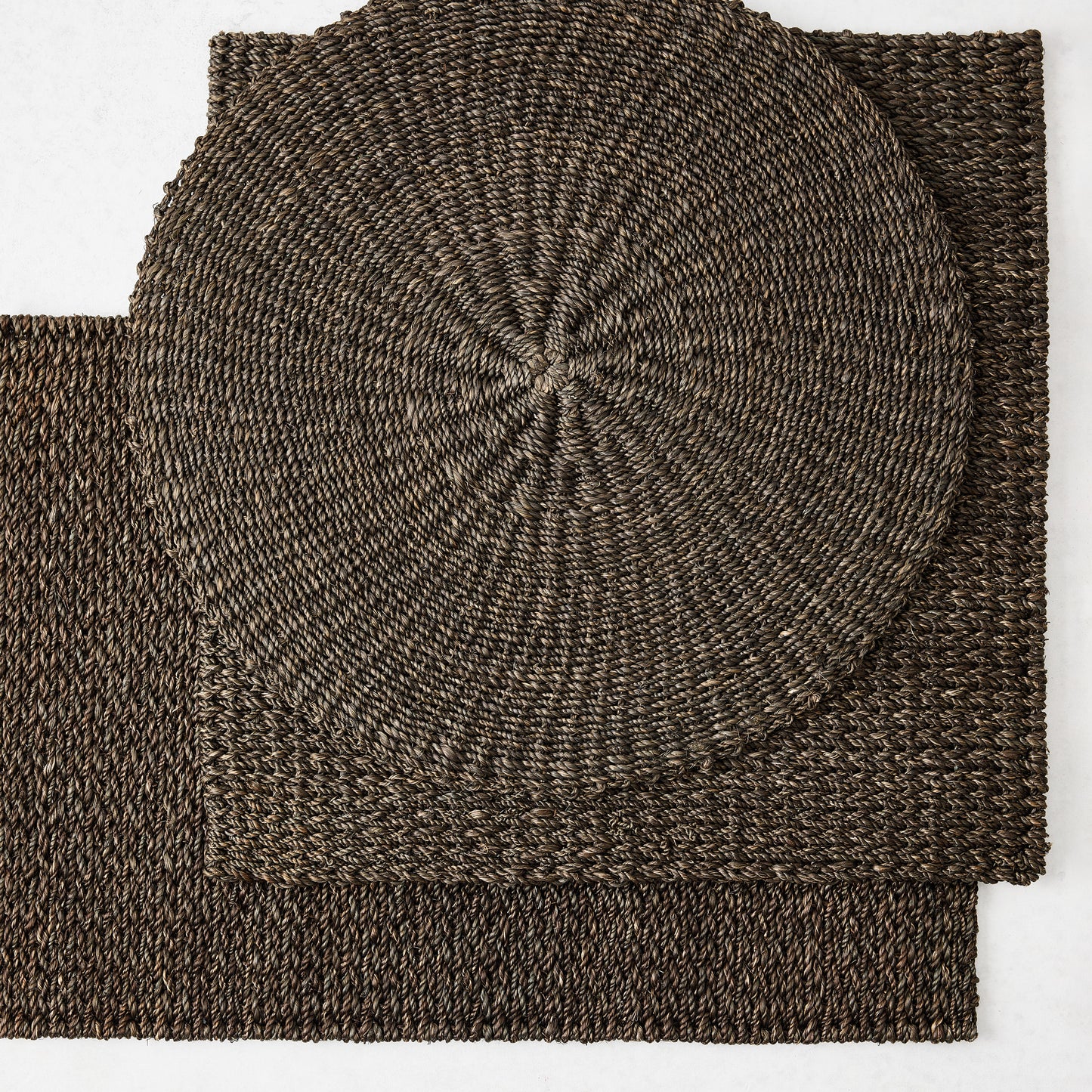 Chocolate Brown Abaca Square Woven Placemat