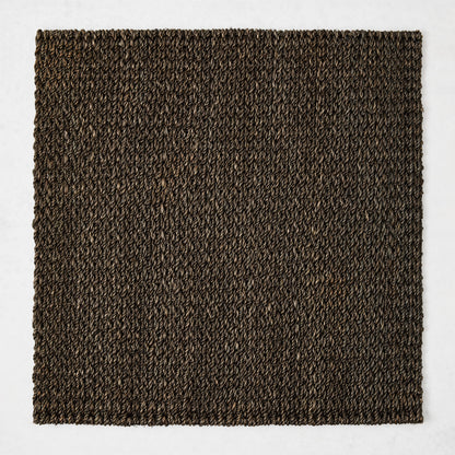 Chocolate Brown Abaca Square Woven Placemat