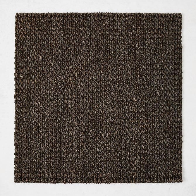 Chocolate Brown Abaca Square Woven Placemat