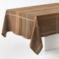 Chocolate Brown Marken Plaid Linen Tablecloth