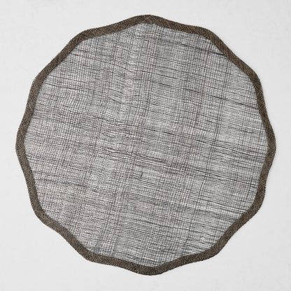 Chocolate Brown Tonal Newport Scallop Placemat