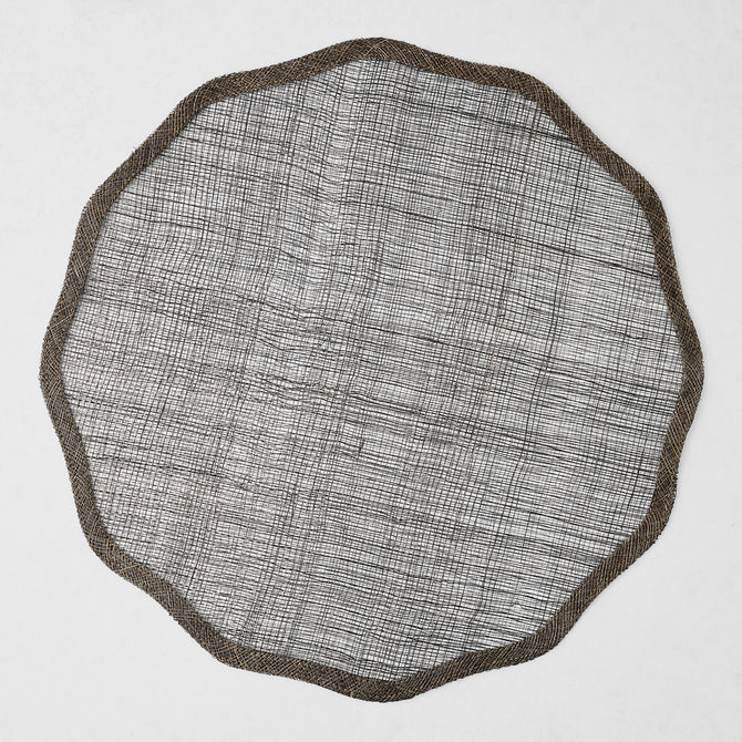 Chocolate Brown Tonal Newport Scallop Placemat
