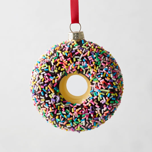 Chocolate Donut Christmas Tree Ornament