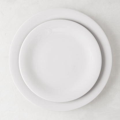 HG City White Porcelain Dinner Plate, 11" diameter, modern aesthetic.