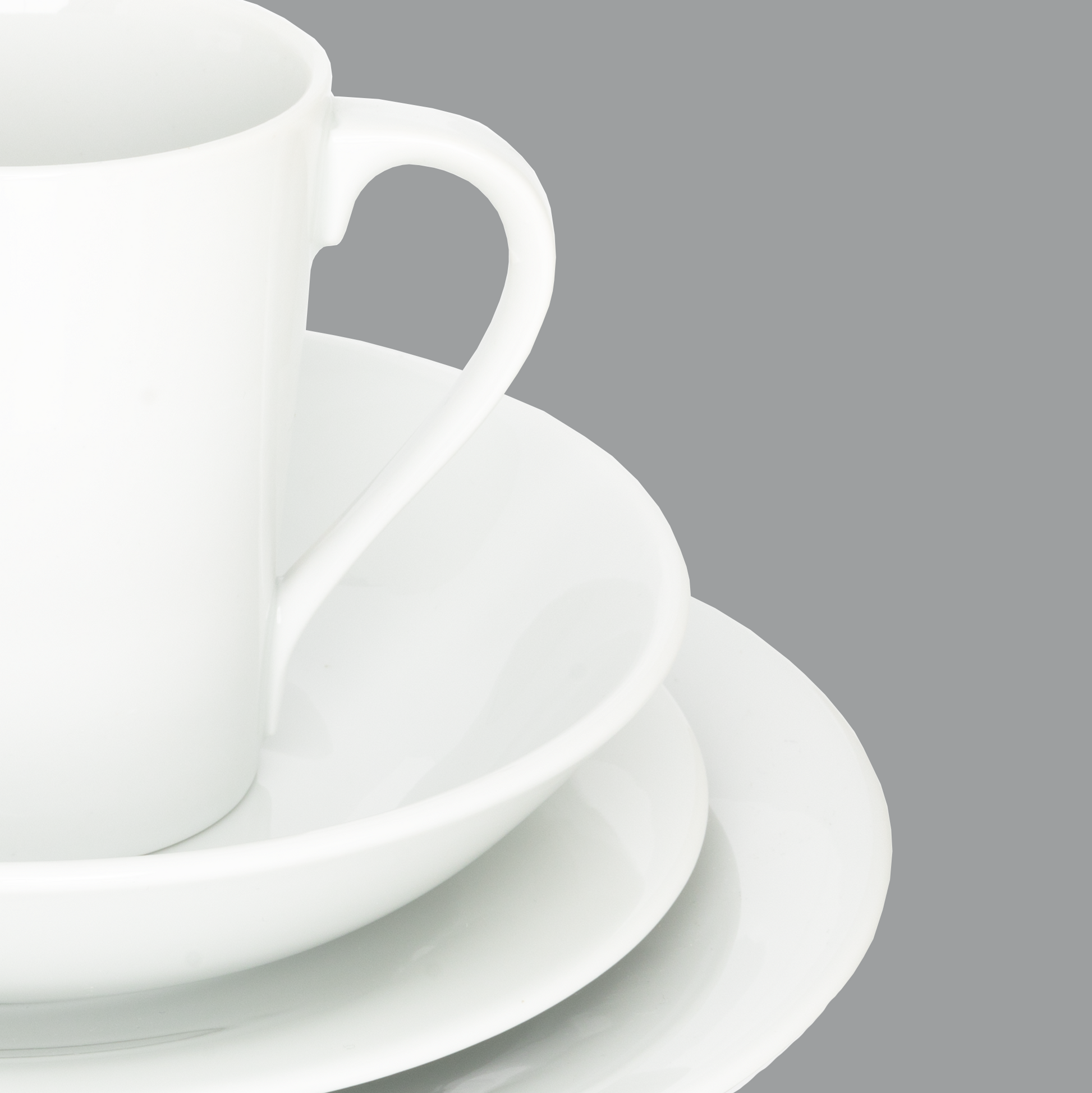 City White Porcelain Dinnerware Collection Detail