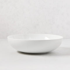 HG Classic 10.5" white porcelain serve bowl with a sleek, simple shape.