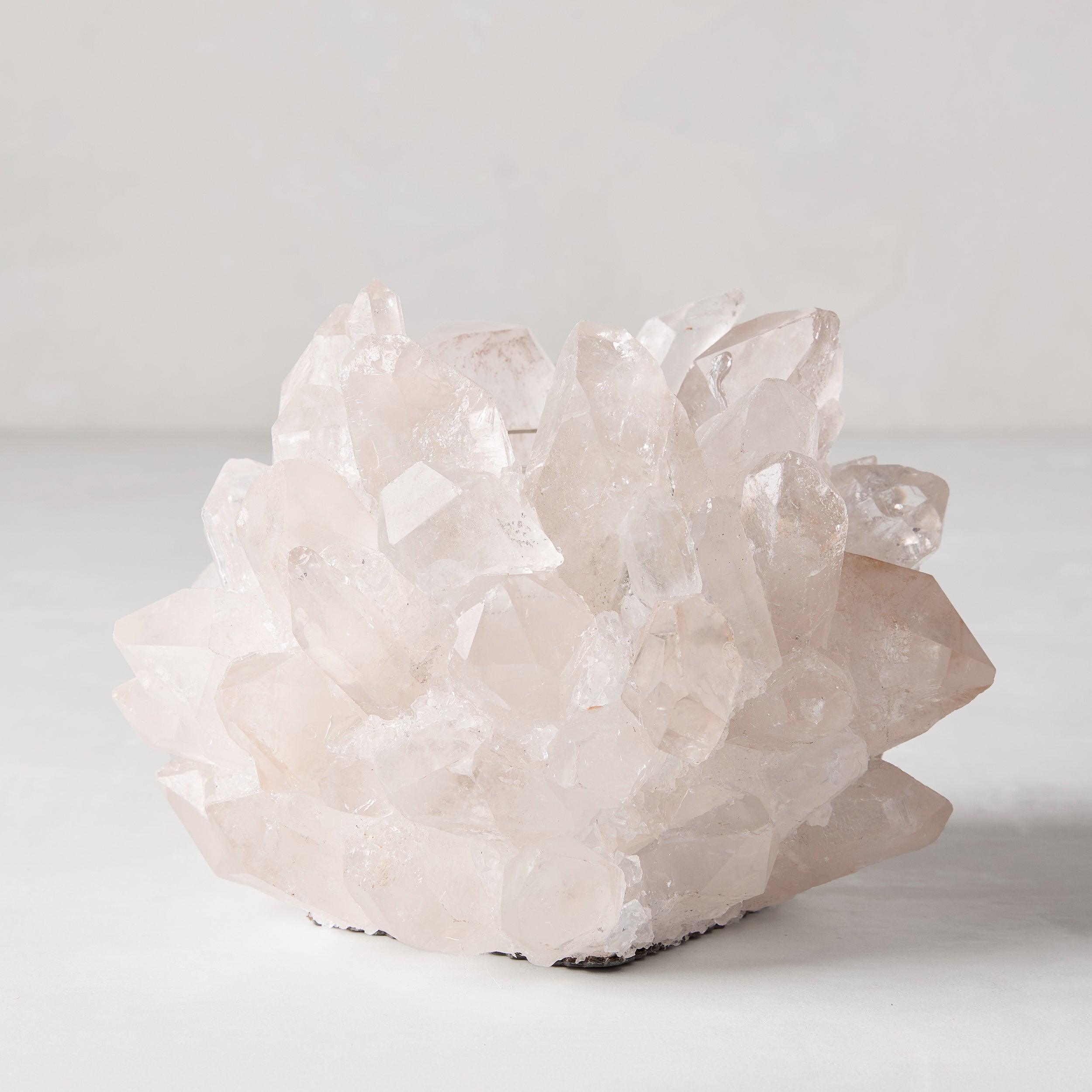 Daum クリスタル センターピース 53cm Clear Classic Quartz Votive Candle Holder - Hudson Grace