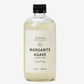 Cocktail Collection Margarita Agave Mixer, 16oz clear glass bottle with black cap and white label.