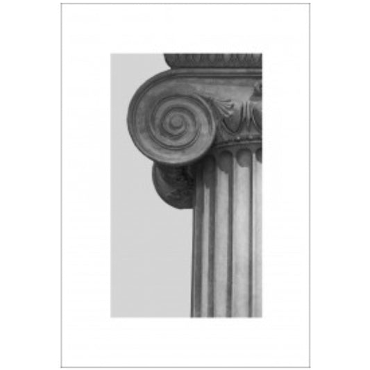 Column Swirl Detail Art,  20" x 30", White Border