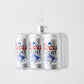 Coors Light six-pack glass Christmas ornament with silver glitter finish and detailed beer can branding.