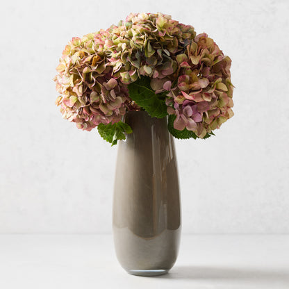 Dark Taupe Margaux Glass Vase