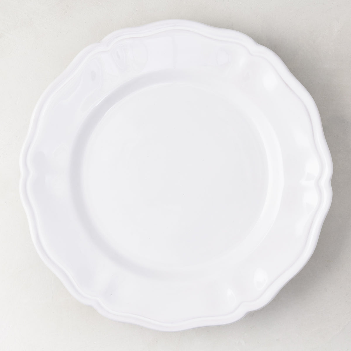 MONOGRAM TEST - Deruta White Painted Ceramic Dinner Plate