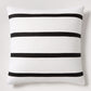 Diane Keaton + Hudson Grace black and white thin stripe Belgian linen pillow.