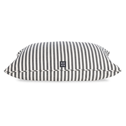 Diane Keaton x Hudson Grace medium black stripe dog bed with DK HG label.