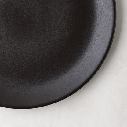 Diane Keaton + Hudson Grace Chalkboard Stoneware Dinner Plate, matte black graphite finish.