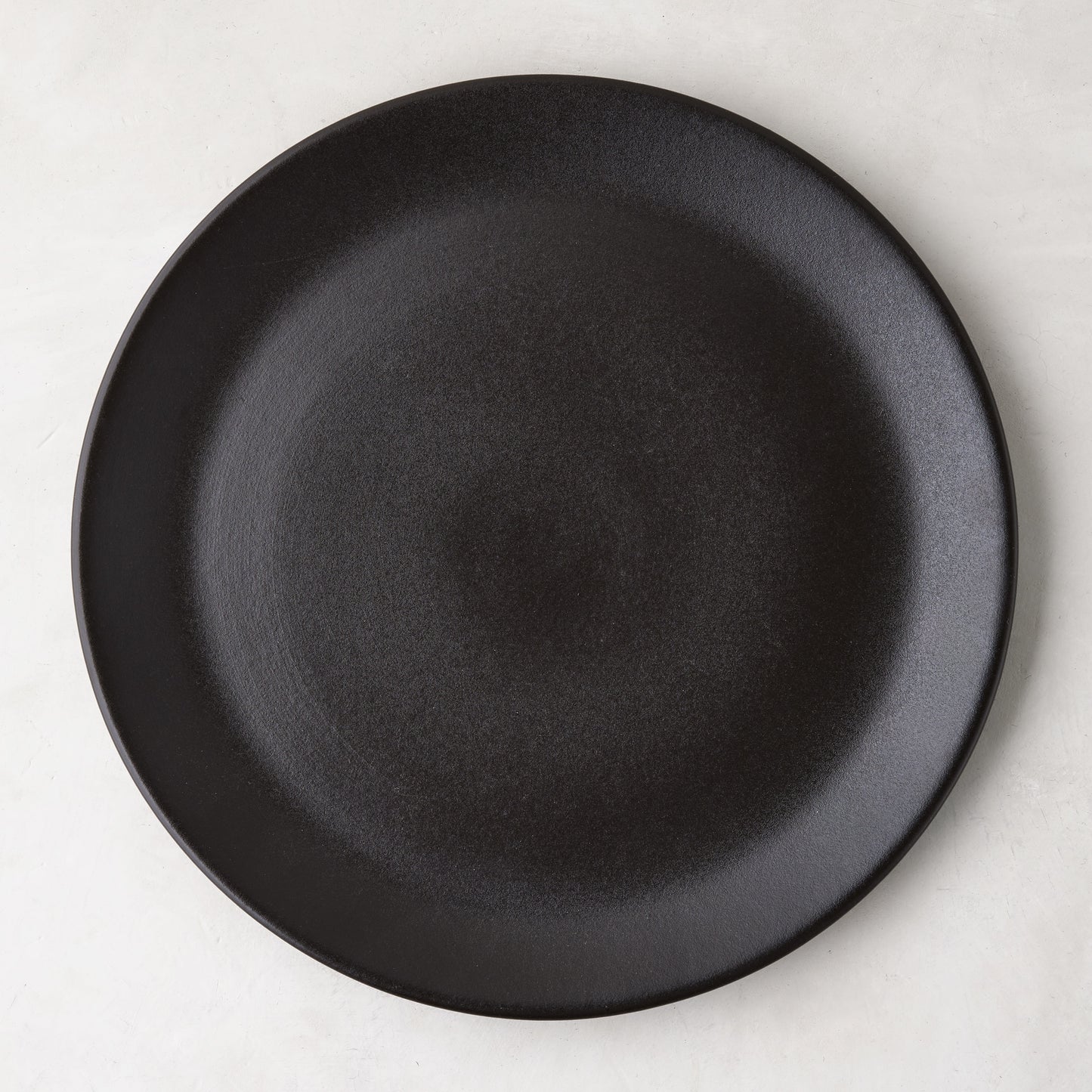 Diane Keaton + Hudson Grace Chalkboard Stoneware Dinner Plate, matte black graphite.
