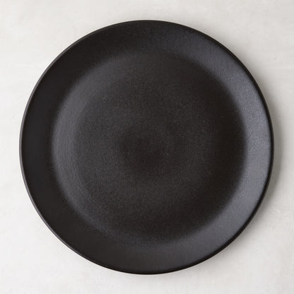 Diane Keaton + Hudson Grace Chalkboard Stoneware Dinner Plate, matte black graphite.
