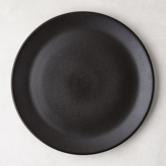 Diane Keaton + Hudson Grace Chalkboard Stoneware Dinner Plate, matte black graphite.