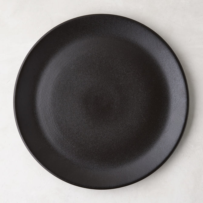 Diane Keaton + Hudson Grace Chalkboard Stoneware Dinner Plate, matte black graphite.
