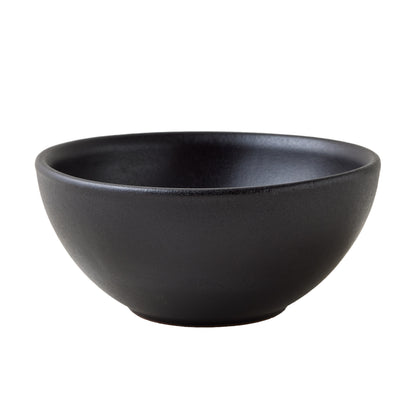 Diane Keaton + Hudson Grace Chalkboard Stoneware individual bowl, matte black graphite, Portuguese stoneware.