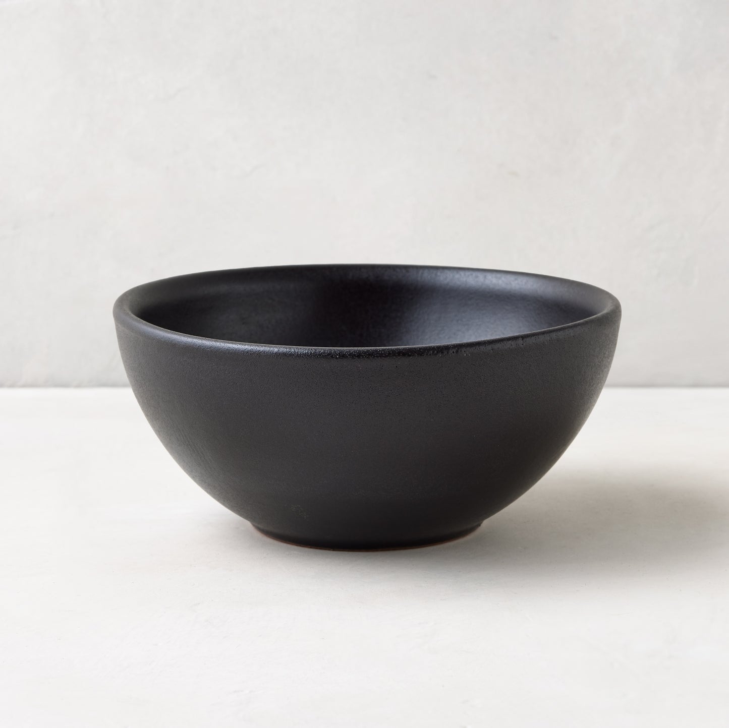 Diane Keaton + Hudson Grace Chalkboard Stoneware individual bowl, matte black graphite finish.