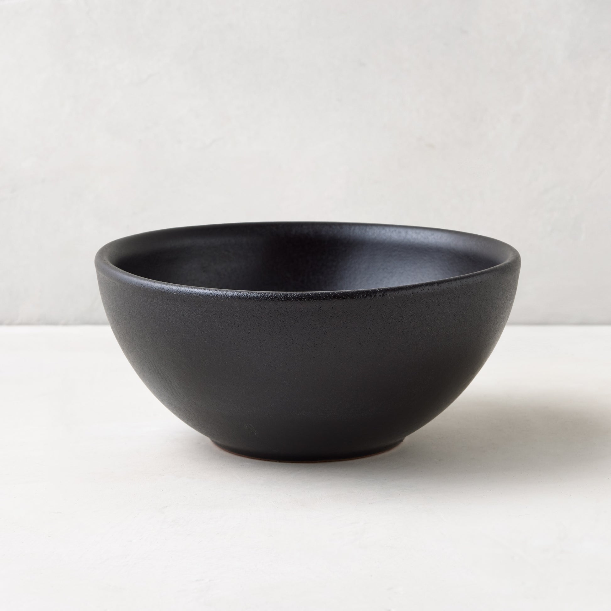 Diane Keaton + Hudson Grace Chalkboard Stoneware individual bowl, matte black graphite finish.