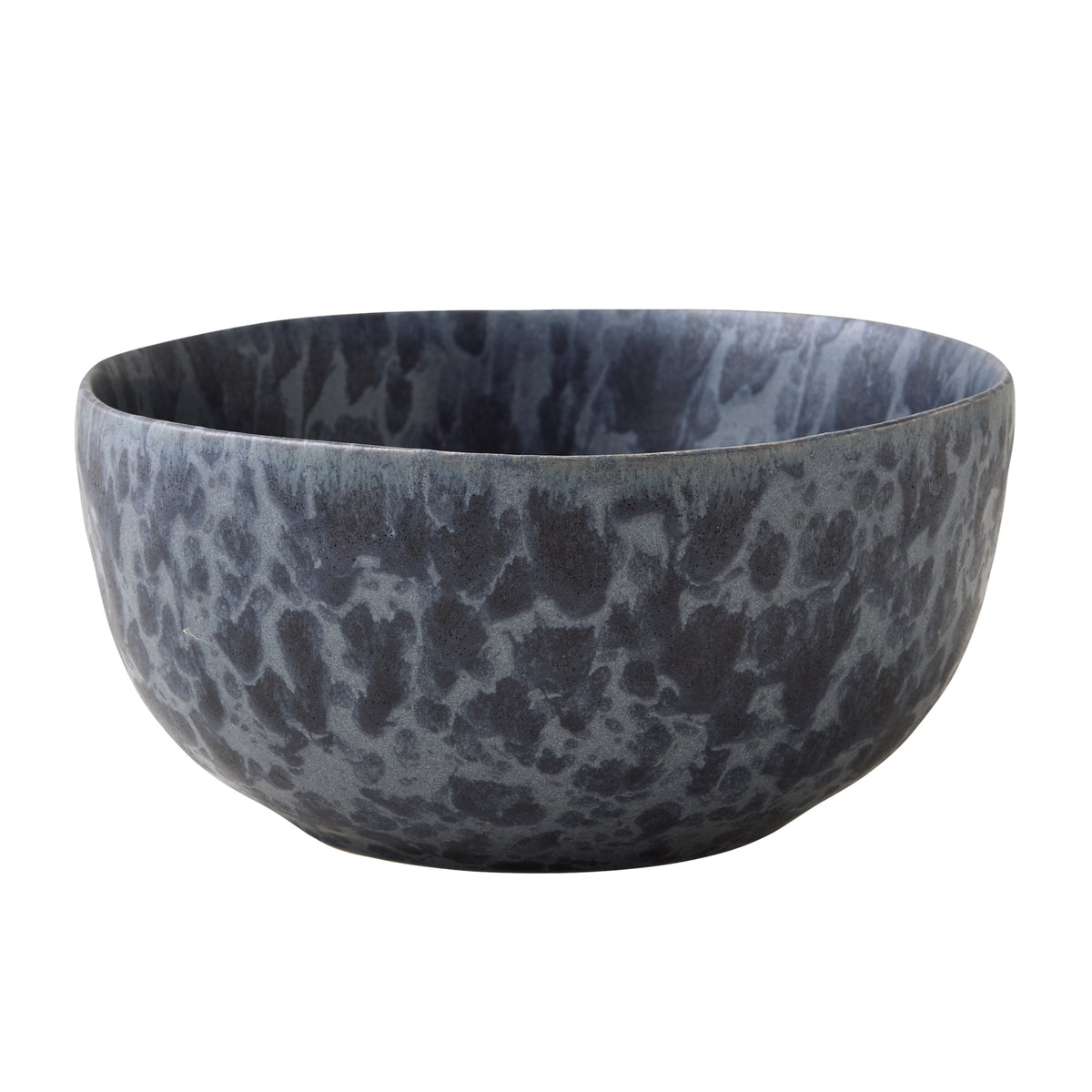 Diane Keaton + Hudson Grace Composition Splatter Stoneware Bowl, black and grey, for soups or salads.