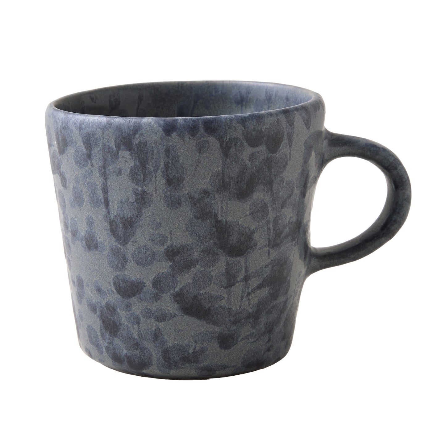 Diane Keaton + Hudson Grace black and grey splatter stoneware mug.