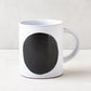 Diane Keaton + Hudson Grace Domino Dot Stoneware Mug, white with a large black circle design.
