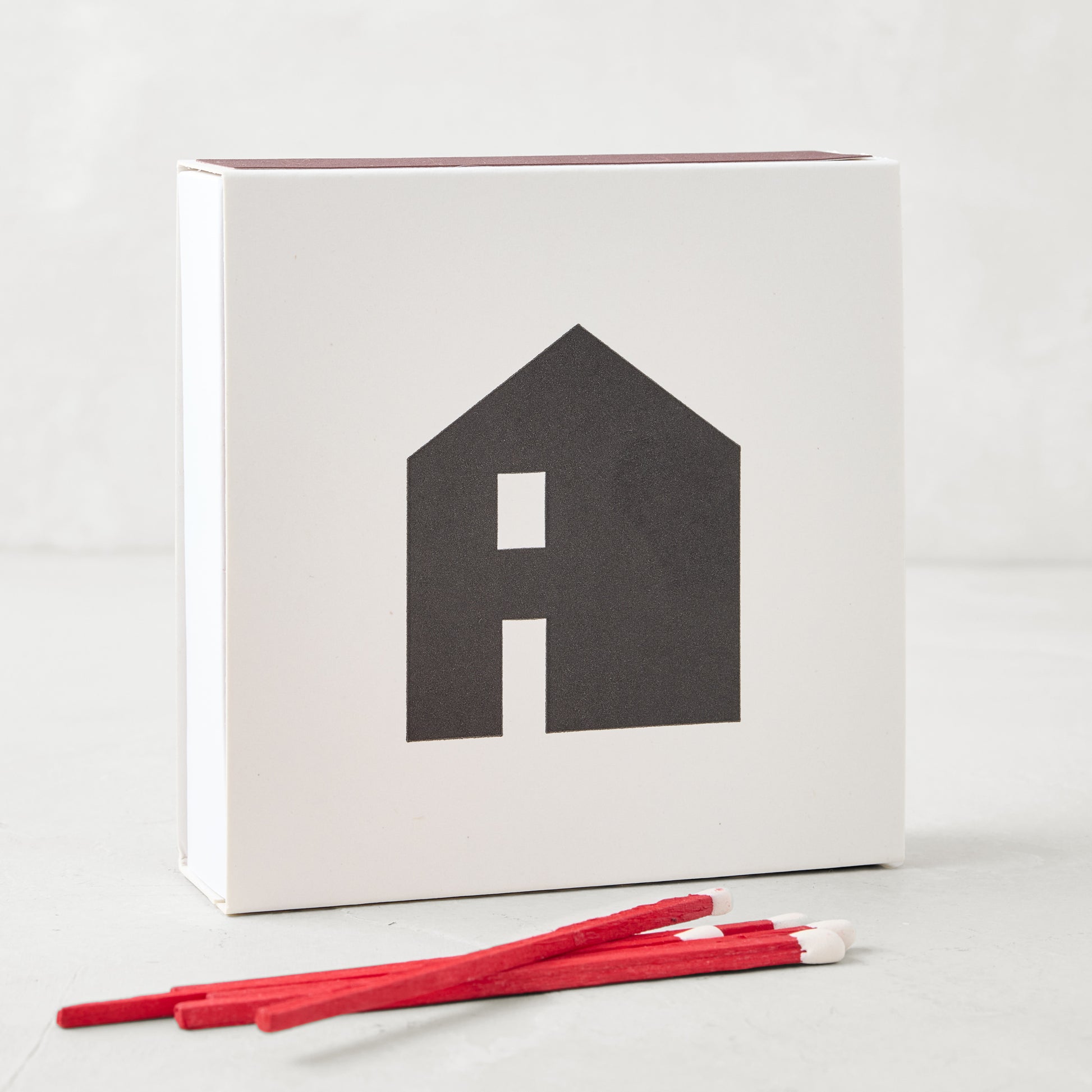 Diane Keaton + Hudson Grace "House Icon" oversized boxed matches with red 4-inch matches.