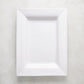 Diane Keaton + Hudson Grace "Keaton" large white ceramic rectangular serving platter with wide border.