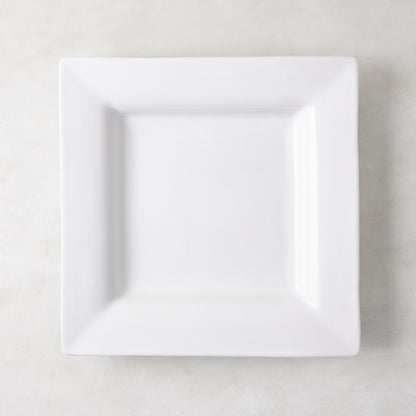 Diane Keaton + Hudson Grace "Keaton" large white ceramic square serving platter with wide border.