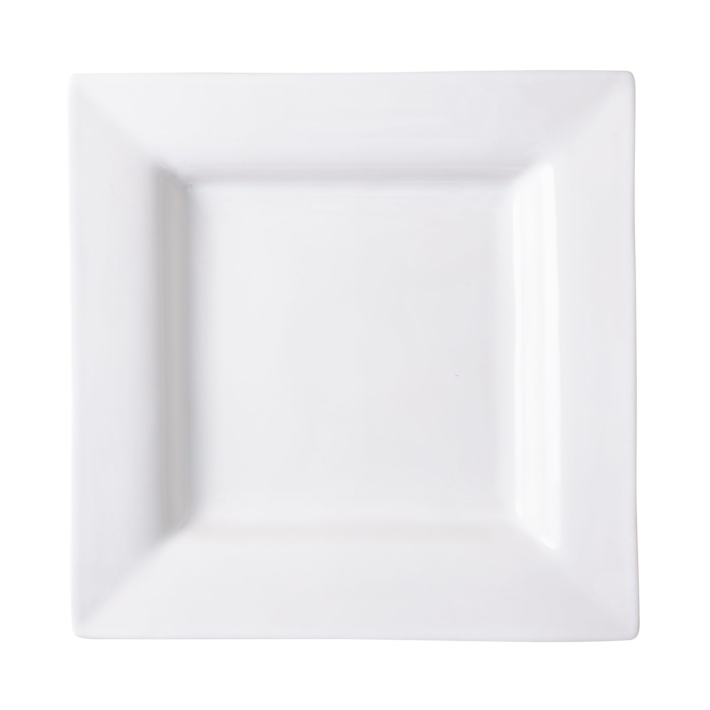 White ceramic "Keaton" large square serving platter by Diane Keaton x Hudson Grace, handcrafted in Portugal.