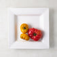 Diane Keaton + Hudson Grace "Keaton" large white ceramic square serving platter with a wide border.