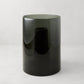 Medium Diane Keaton + Hudson Grace Smoke Grey Glass Hurricane, hand-blown.