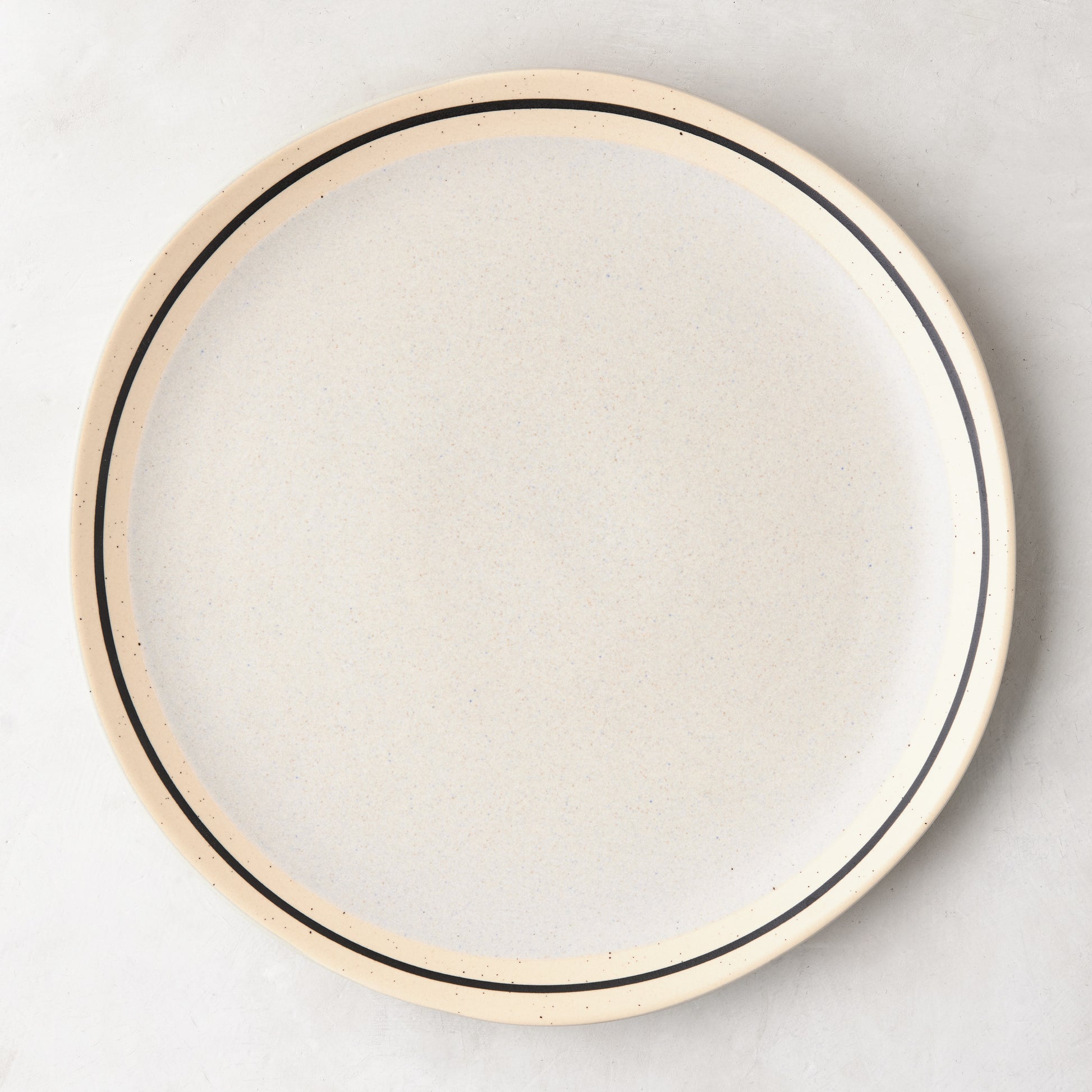 Diane Keaton + Hudson Grace Sketch Stoneware Dinner Plate, natural speckled finish with black hand-drawn line.
