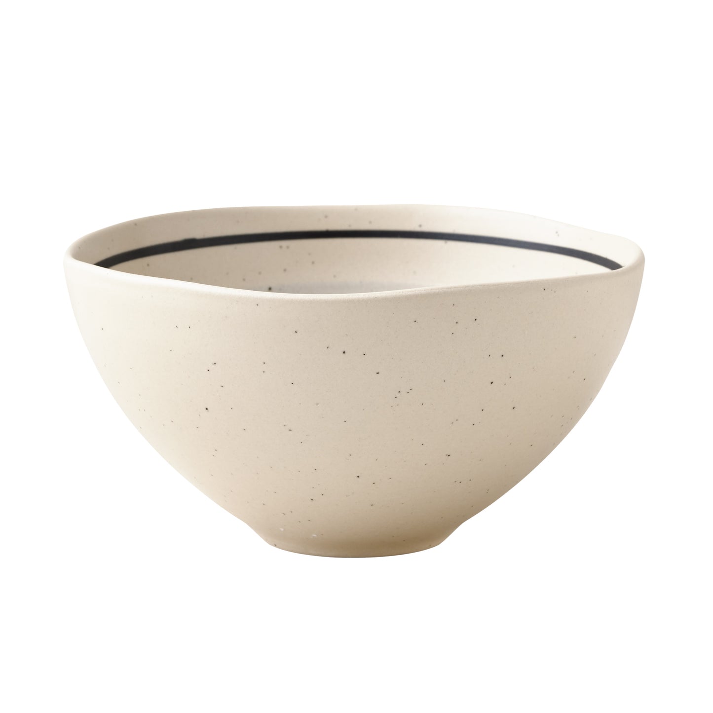 Diane Keaton + Hudson Grace Sketch Stoneware Individual Bowl, natural speckled finish with a hand-drawn black line.