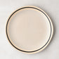 Diane Keaton + Hudson Grace speckled stoneware salad plate with black hand-drawn line.