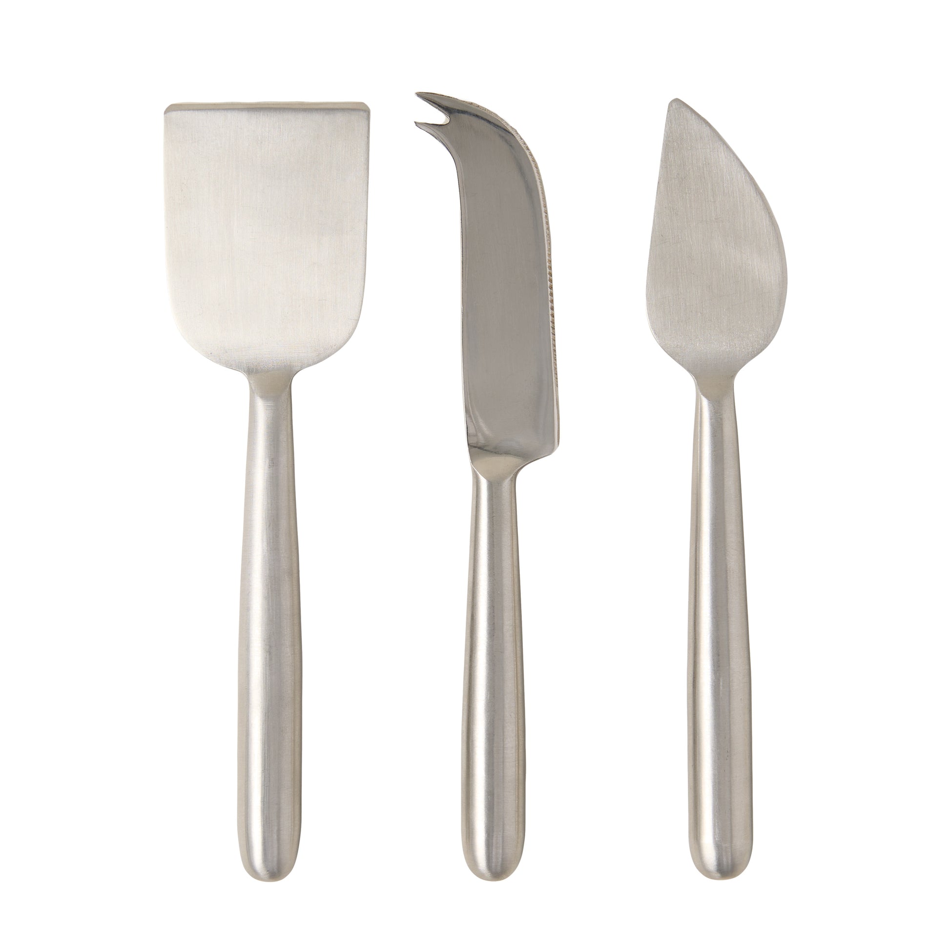 Diane Keaton + Hudson Grace 3-piece stainless steel cheese knife set: hard, soft, and crumbling knives.